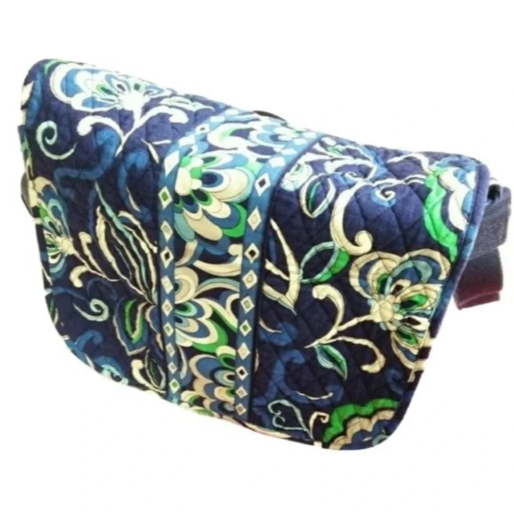 Vera Bradley Messenger Flap Close Shoulder Strap Bag Blue
